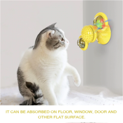 Interaktiver LED-Spielball für Katzen 

✔️ Hält deine Katze aktiv und beschäftigt.
✔️ Leuchtet und dreht sich automatisch.
✔️ Einfache Befestigung an glatten Oberflächen.
✔️ Ideal für Wohnungskatzen.
✔️ Robustes und langlebiges Material