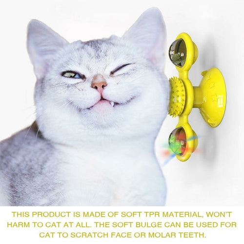 Interaktiver LED-Spielball für Katzen 

✔️ Hält deine Katze aktiv und beschäftigt.
✔️ Leuchtet und dreht sich automatisch.
✔️ Einfache Befestigung an glatten Oberflächen.
✔️ Ideal für Wohnungskatzen.
✔️ Robustes und langlebiges Material