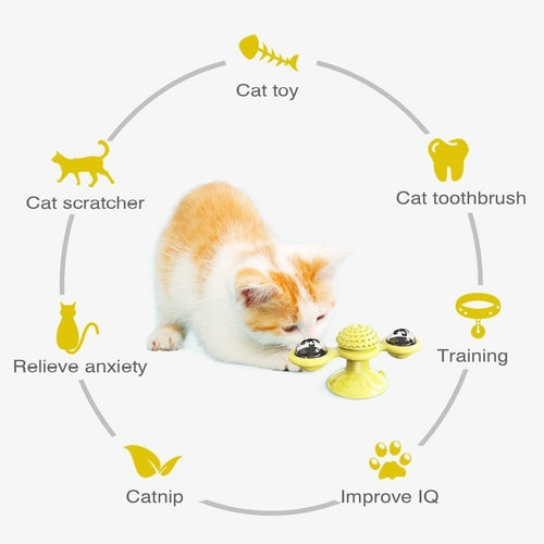 Interaktiver LED-Spielball für Katzen 

✔️ Hält deine Katze aktiv und beschäftigt.
✔️ Leuchtet und dreht sich automatisch.
✔️ Einfache Befestigung an glatten Oberflächen.
✔️ Ideal für Wohnungskatzen.
✔️ Robustes und langlebiges Material