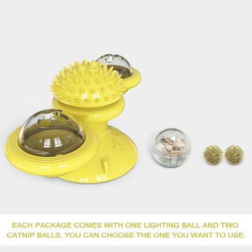 Interaktiver LED-Spielball für Katzen 

✔️ Hält deine Katze aktiv und beschäftigt.
✔️ Leuchtet und dreht sich automatisch.
✔️ Einfache Befestigung an glatten Oberflächen.
✔️ Ideal für Wohnungskatzen.
✔️ Robustes und langlebiges Material