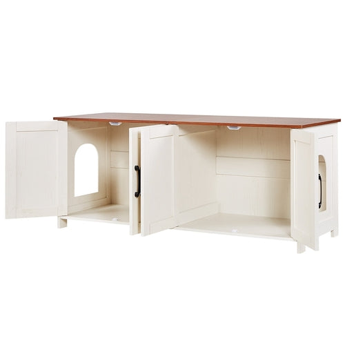Cat Litter Box Enclosure for Multi Cats, 120 cm Hidden Litter Box