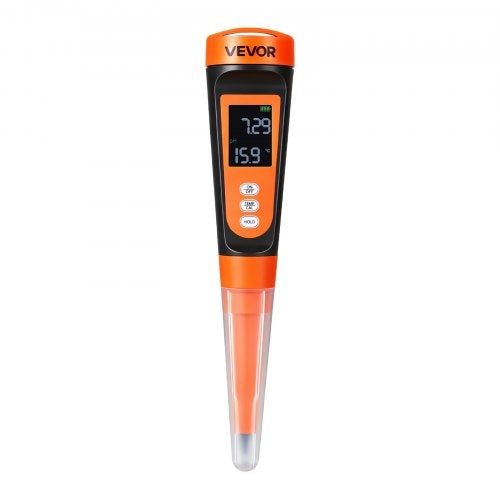 Food pH Meter, 0-14 pH Range, IP68 Waterproof Probe, Pocket Tester Kit