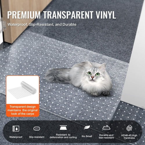 Carpet Protector for Pets, 15in x 4' PVC Scratch-Proof Cat Carpet